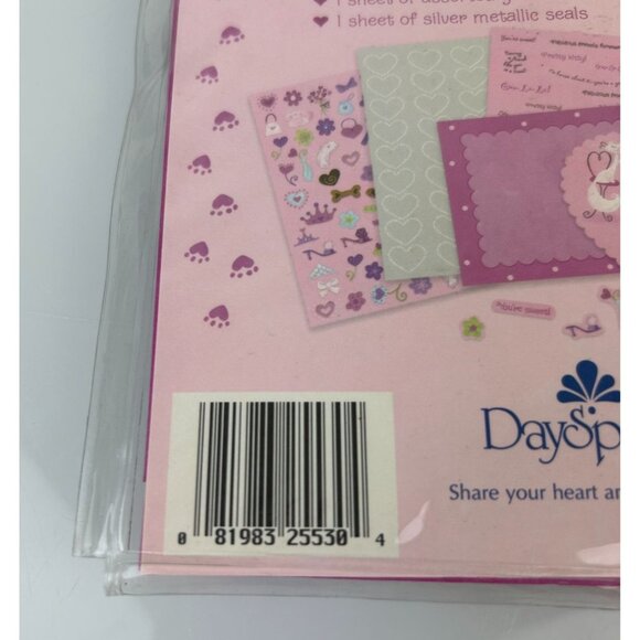 DaySpring Bella & Fifi Poodle & Cat Heart Stationary Valentine Set Scripture - Picture 8 of 11